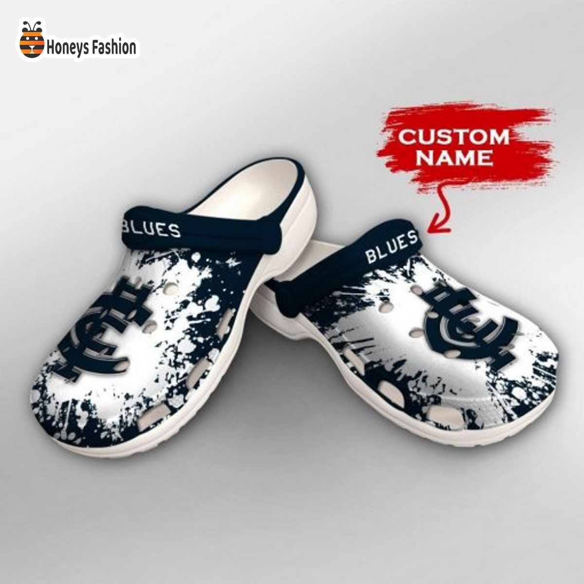 Carlton Blues AFL Custom Name Crocs Crocband