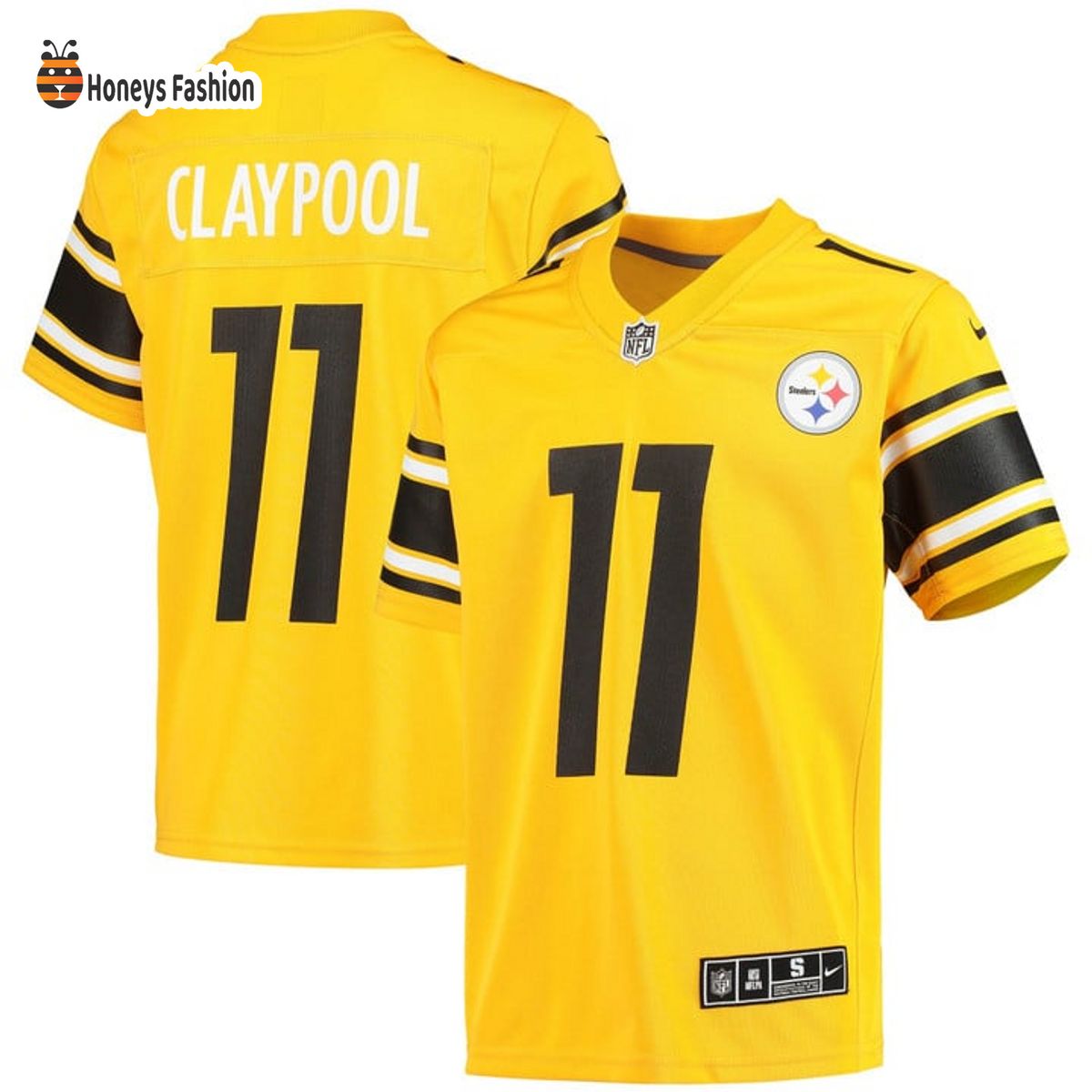 Chase Claypool Pittsburgh Steelers Nike Youth Inverted Team Gold Game Jersey