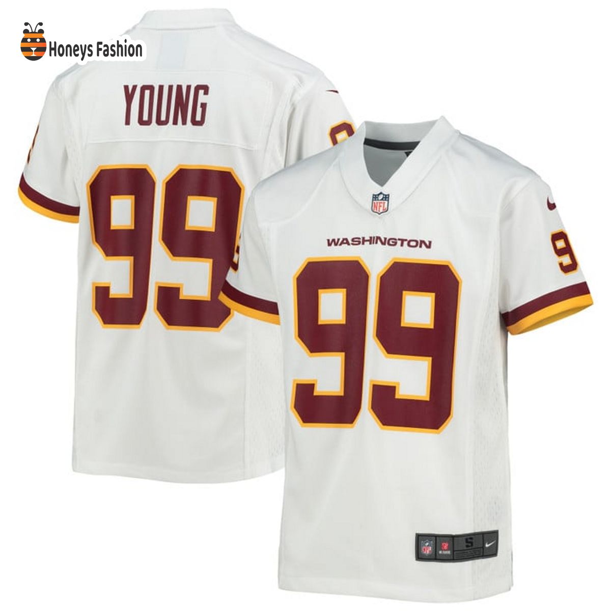 Chase Young Washington Football Team Nike Youth White Game Jersey