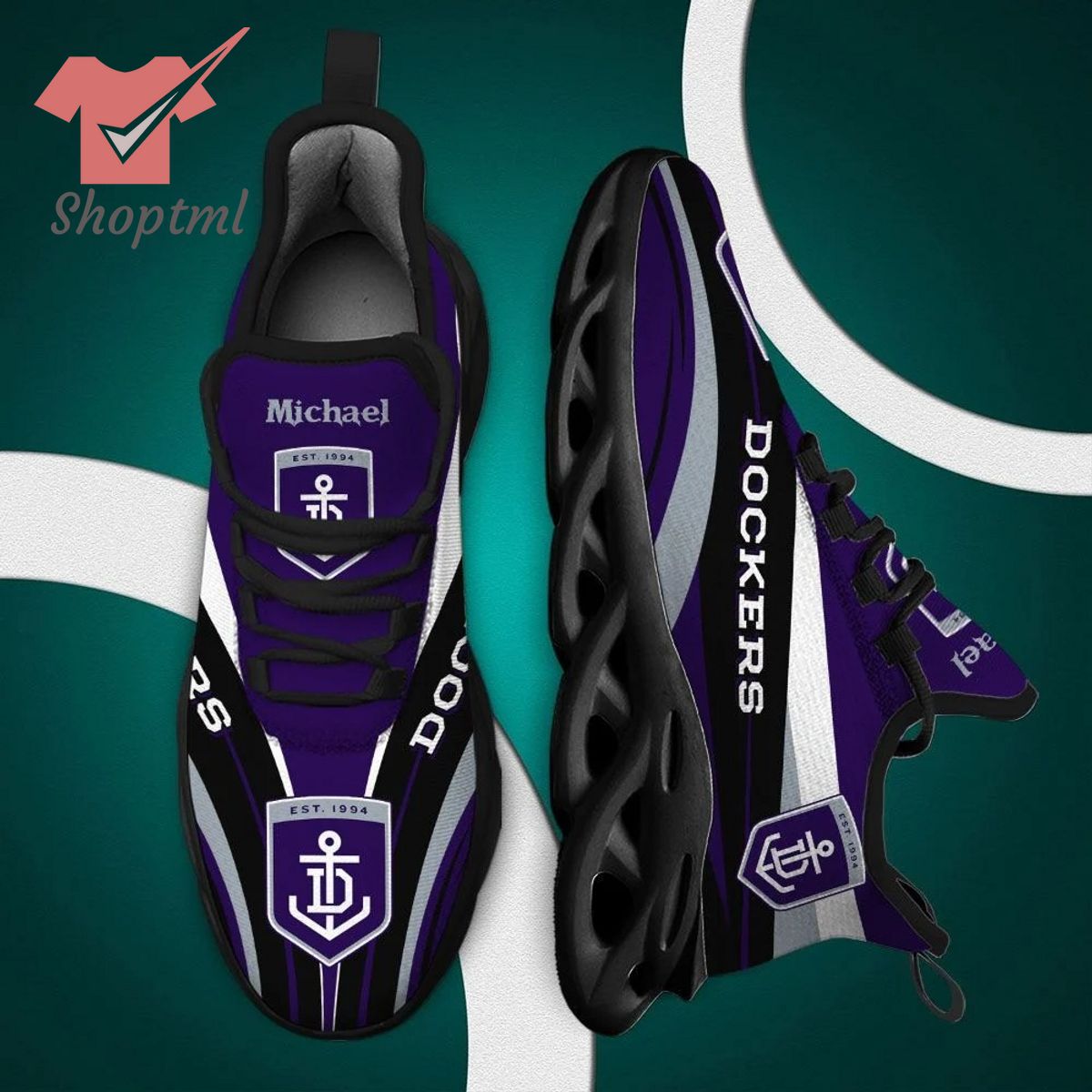 Fremantle Dockers AFL Custom name Max Soul Shoes