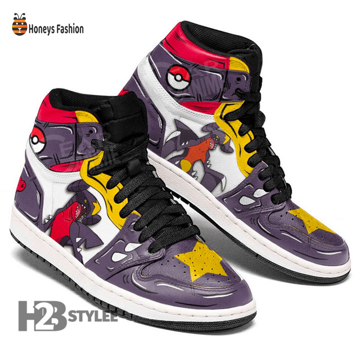 Garchomp Dragon Poke Ball Pokemon Air Jordan High Sneaker