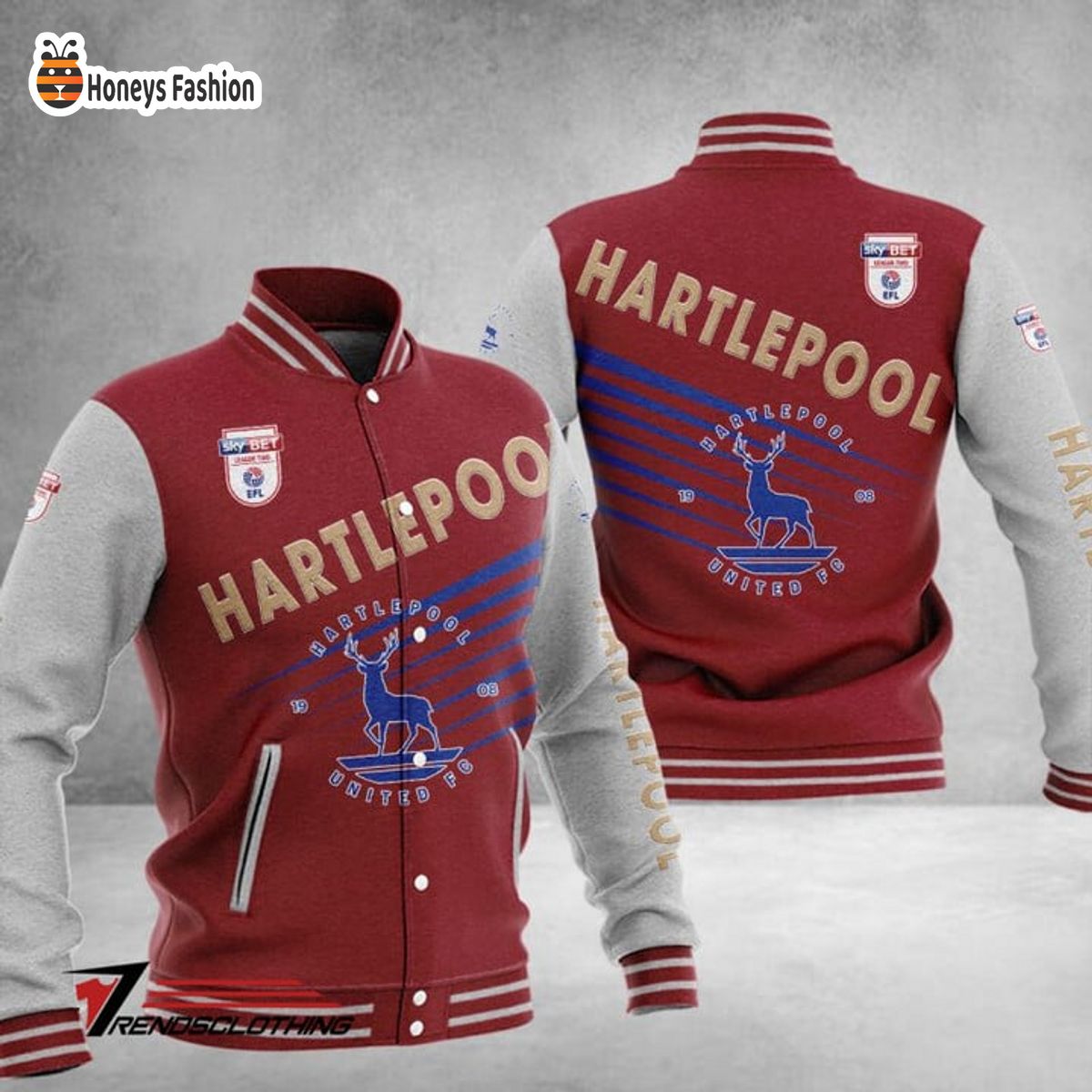 Hartlepool United Baseball Jacket