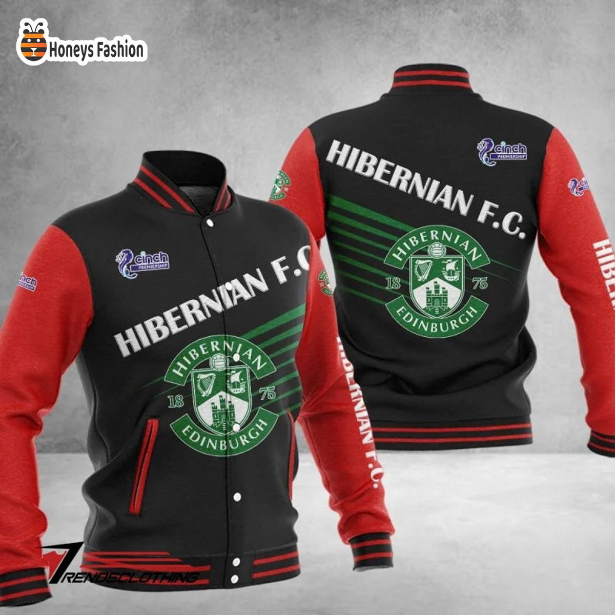 Hibernian F.C Scottish Premiership Baseball Jacket
