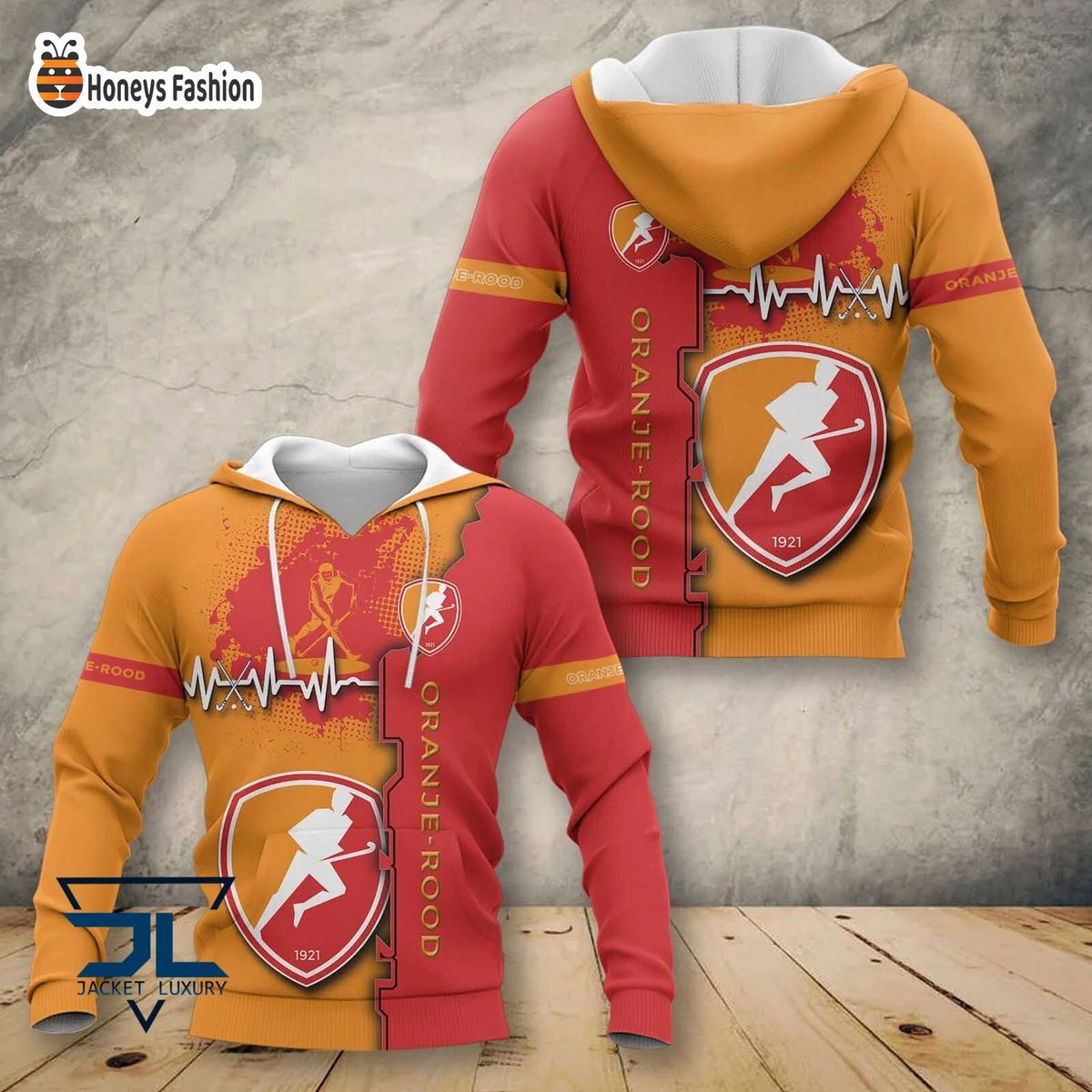 Hockeyclub Oranje-Rood 3d Hoodie Tshirt