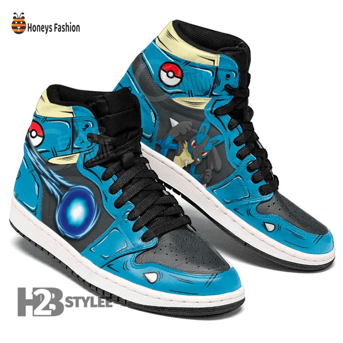 Lucario Power Pokemon Air Jordan High Sneaker