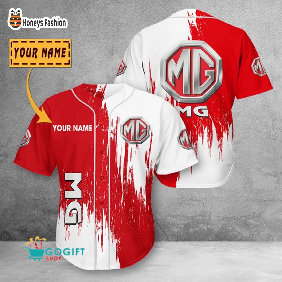 MG Custom Name Baseball Jersey
