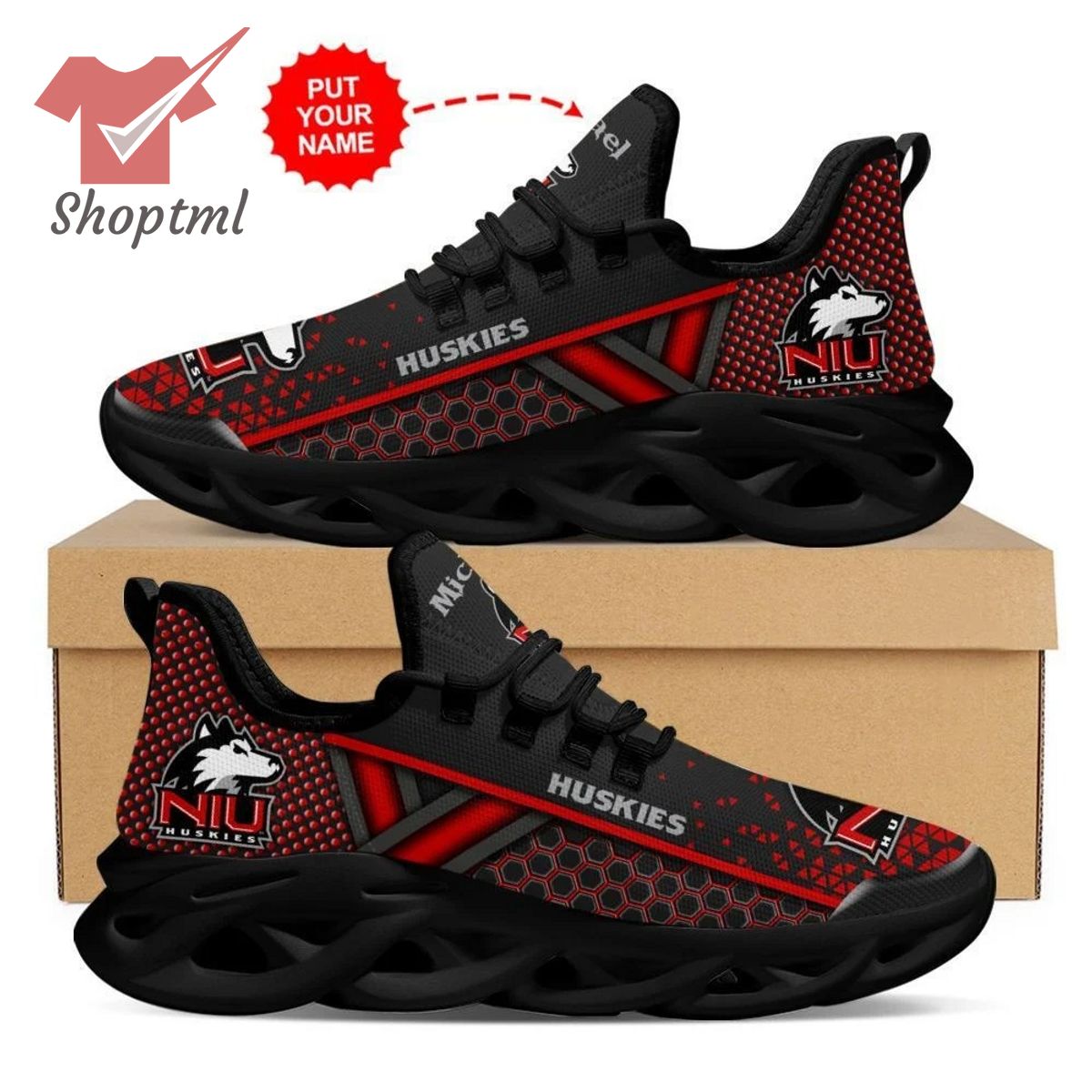 Northern Illinois Huskies NCAA2 Custom name Max Soul Shoes