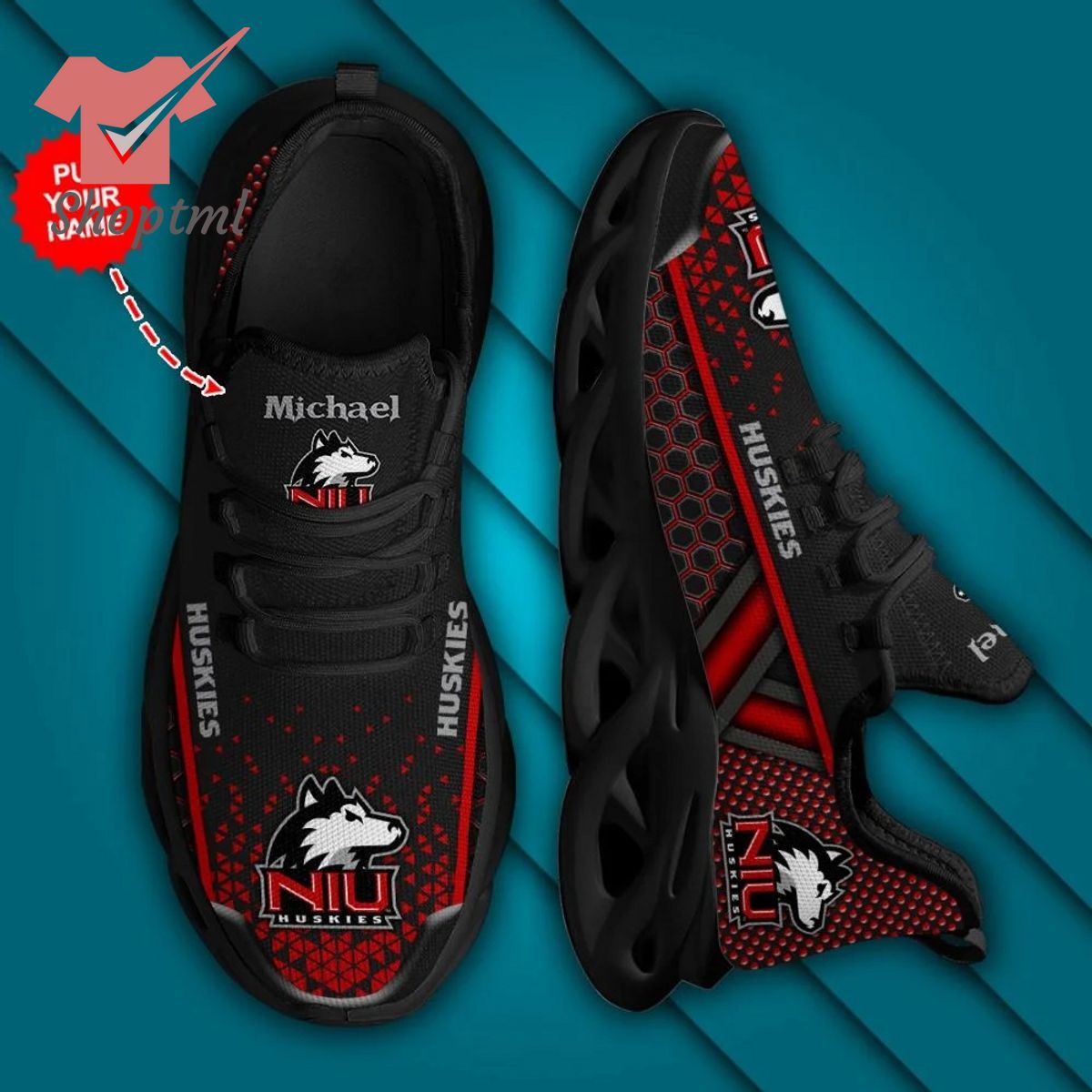 Northern Illinois Huskies NCAA2 Custom name Max Soul Shoes