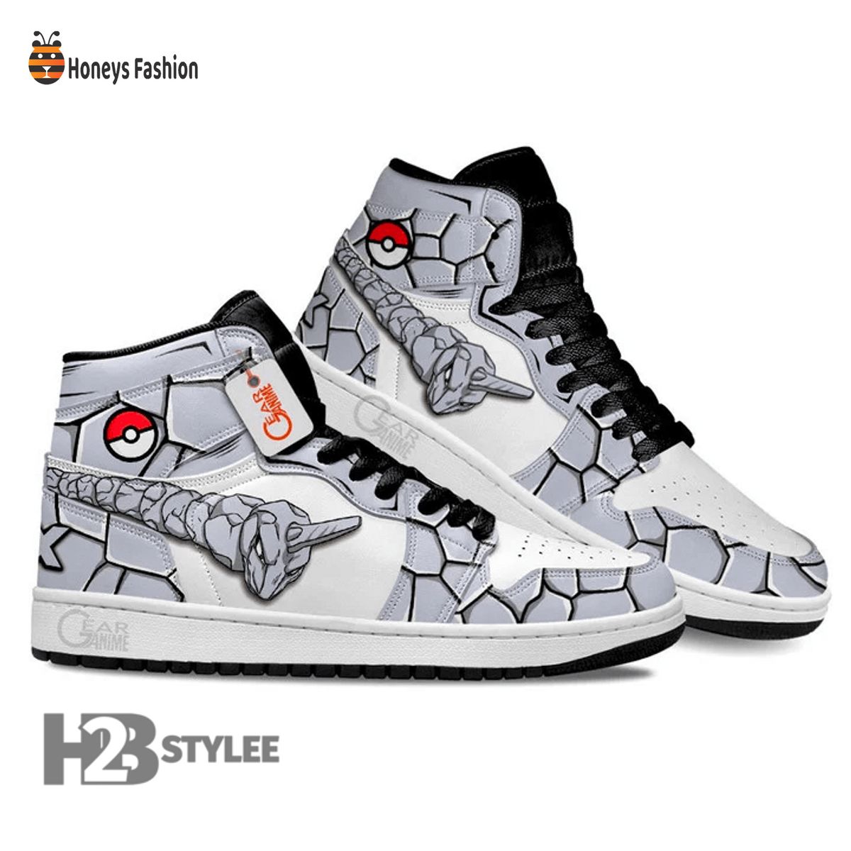 Onix Rock Snake Pokemon Air Jordan High Sneaker