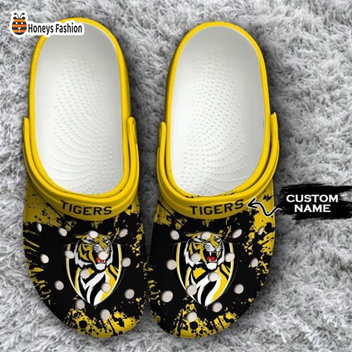 Richmond Tigers AFL Custom Name Crocs Crocband