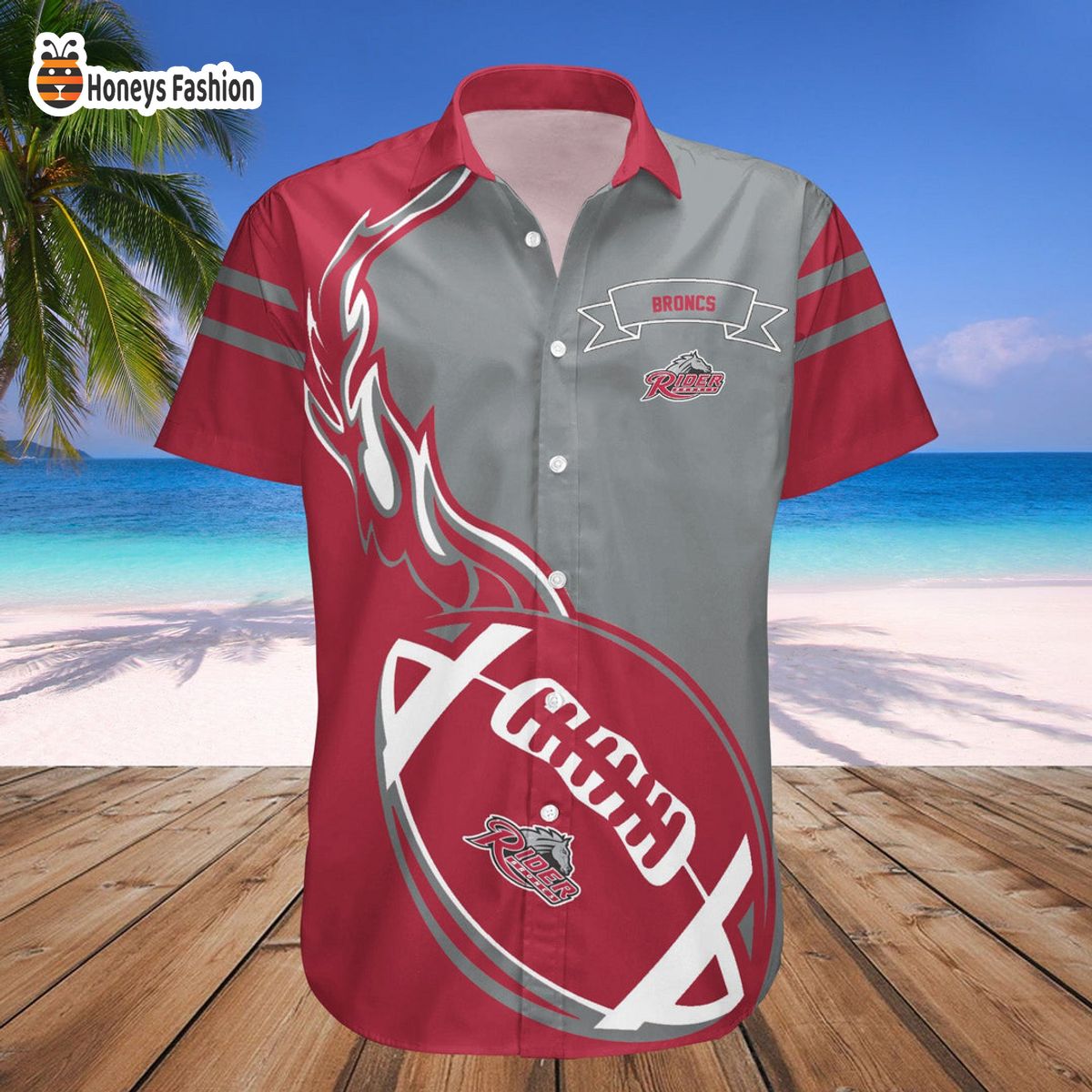 Rider Broncs NCAA Hawaiian Shirt