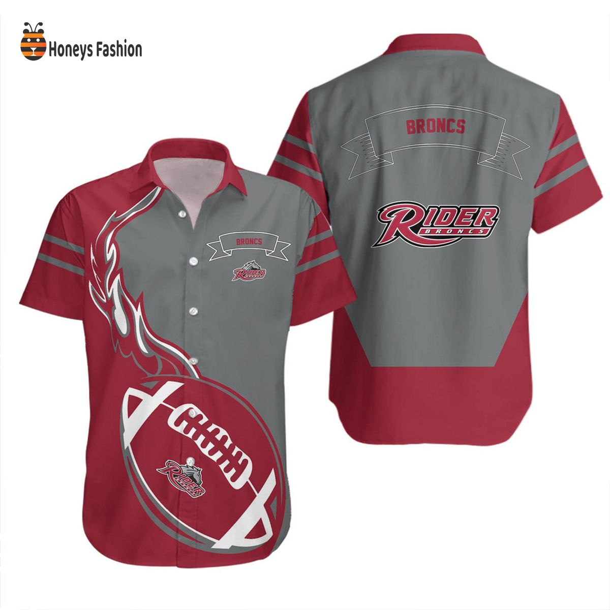 Rider Broncs NCAA Hawaiian Shirt