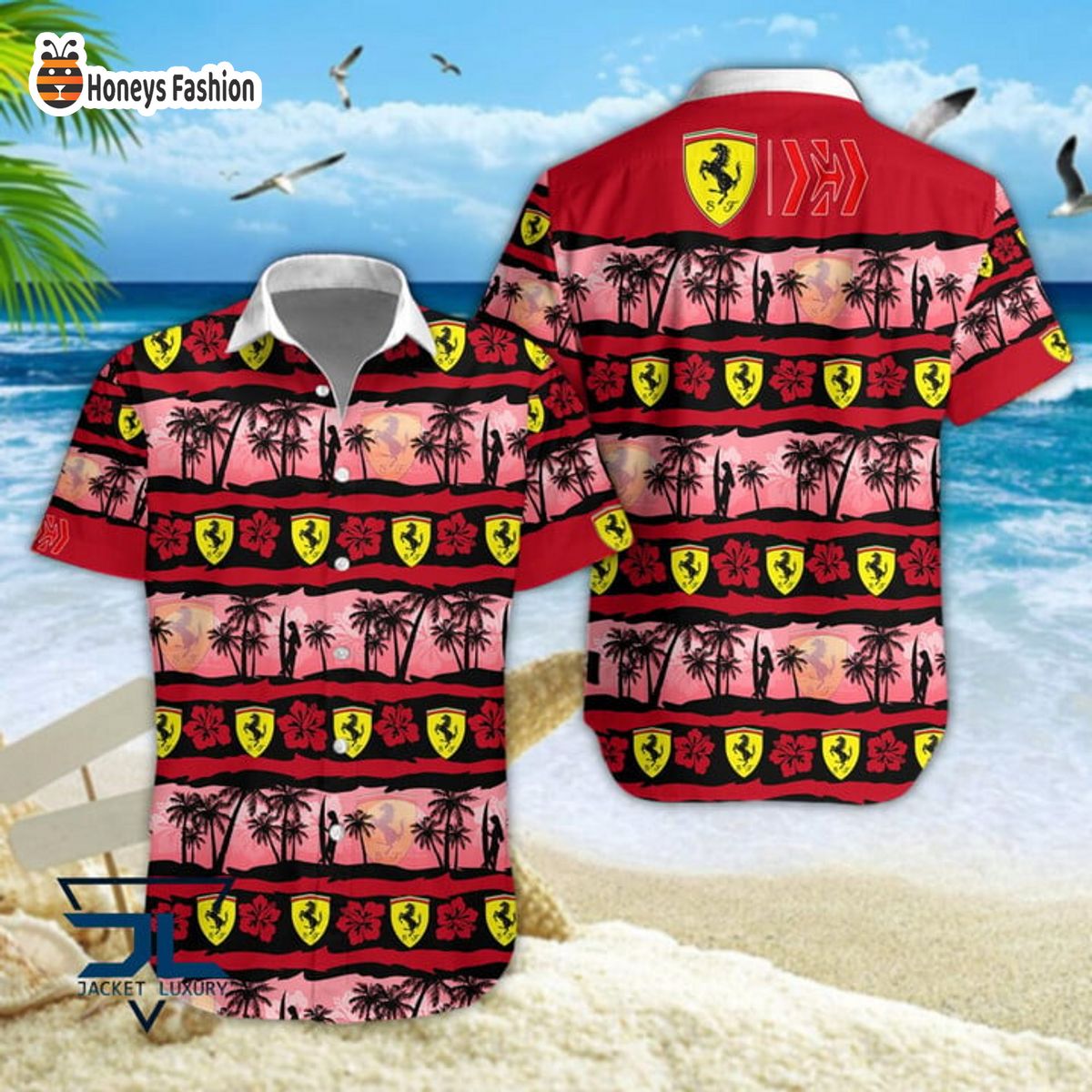 Scuderia Ferrari Tropical Tropical Hawaiian Shirt