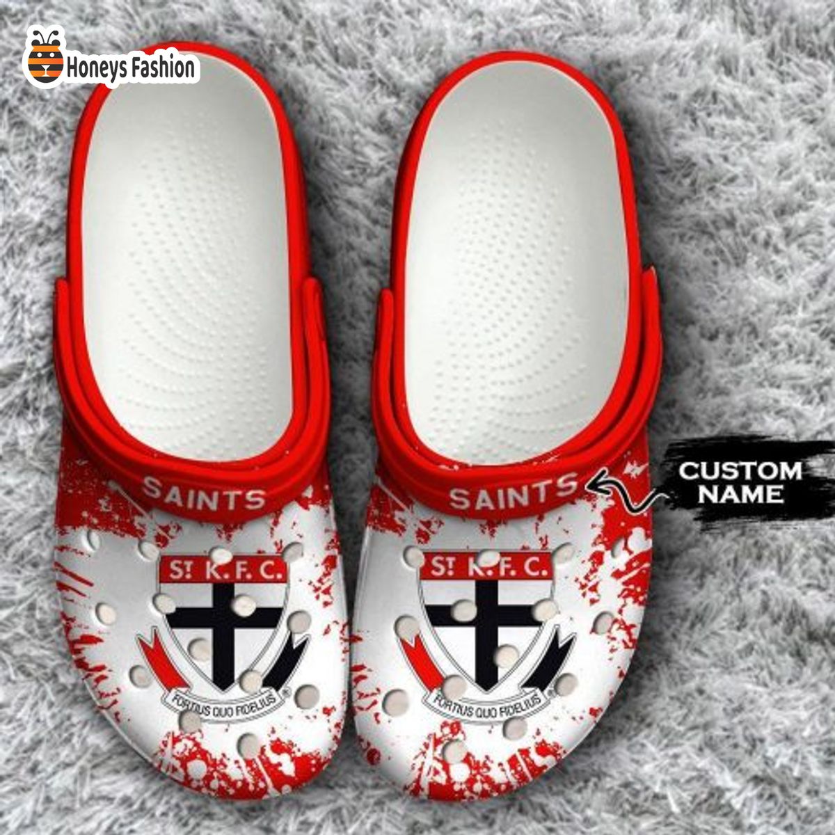 St Kilda Saints AFL Custom Name Crocs Crocband