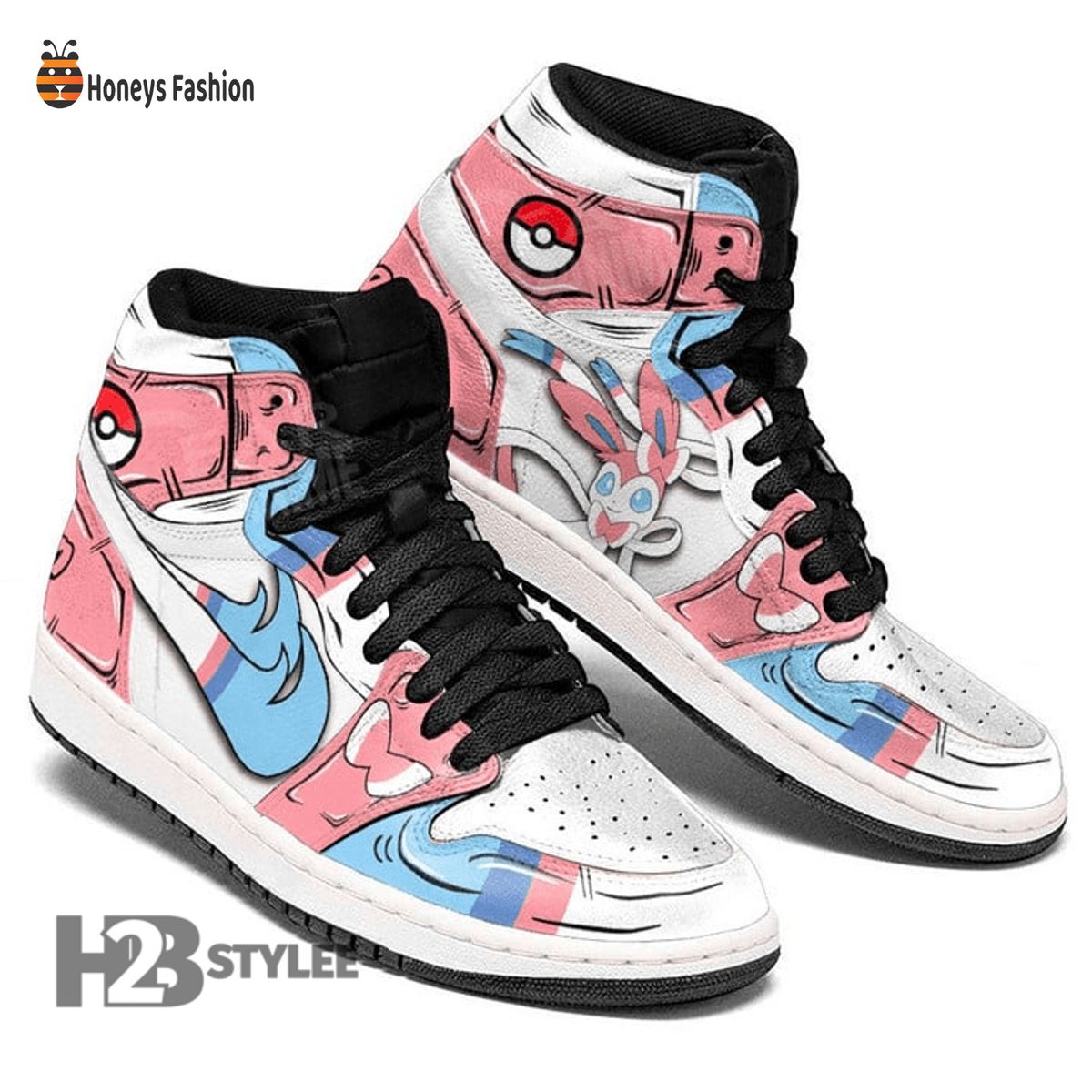 Sylveon Cute Pokemon Air Jordan High Sneaker