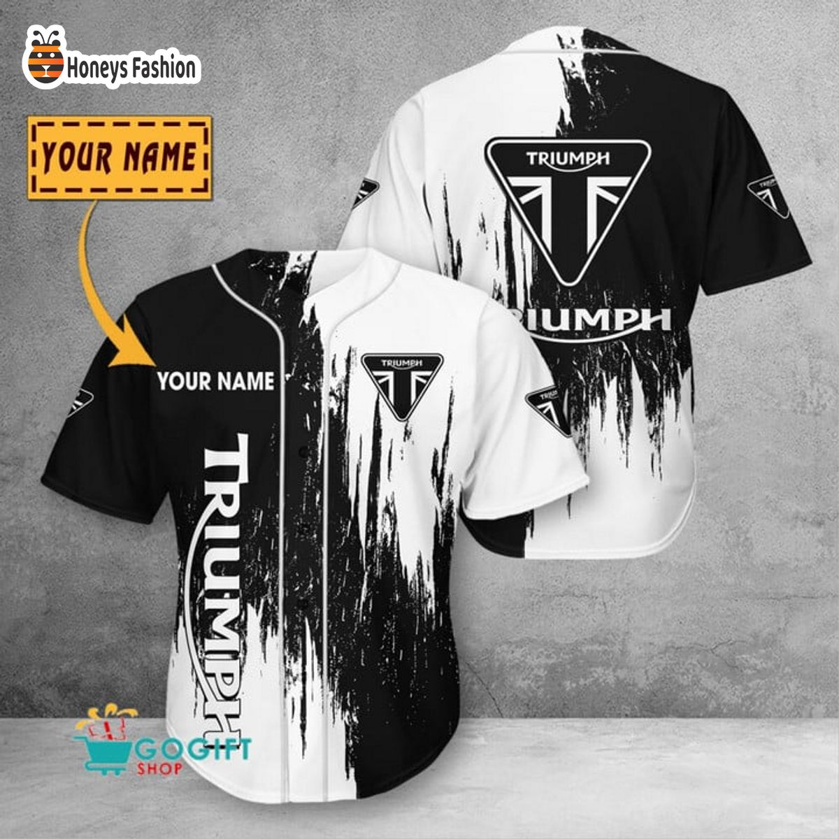 Triumph Motorcycles Custom Name Baseball Jersey
