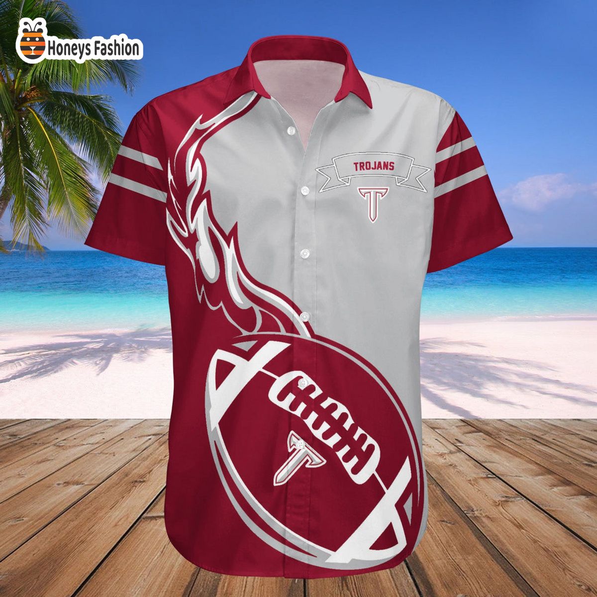 Troy Trojans NCAA Hawaiian Shirt