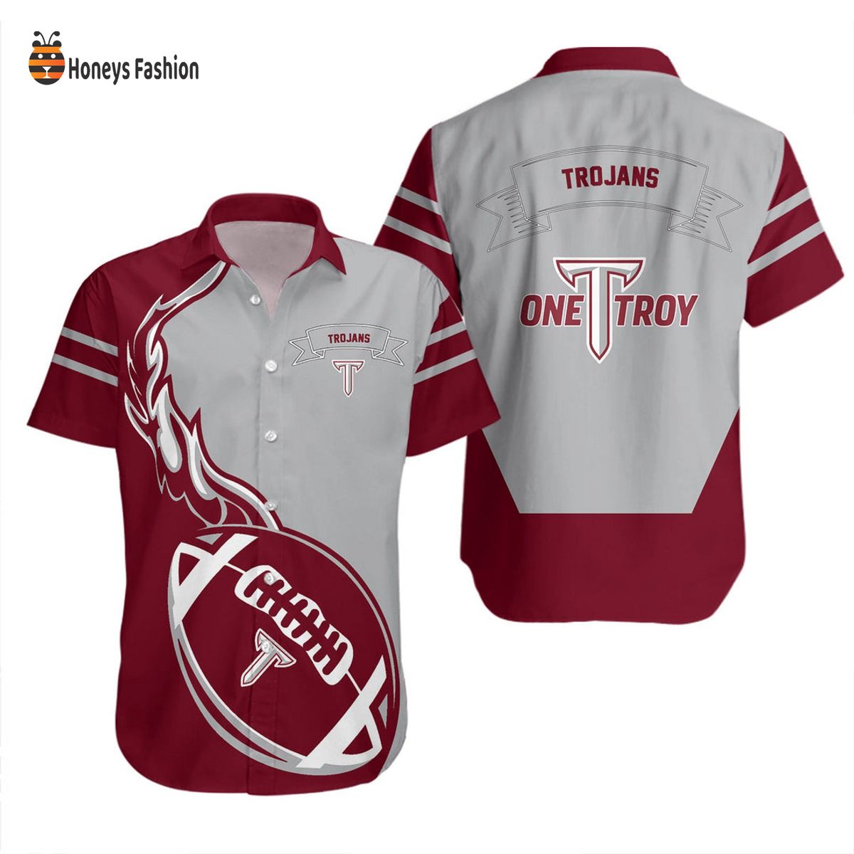 Troy Trojans NCAA Hawaiian Shirt