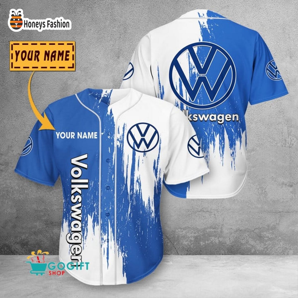 Volkswagen Custom Name Baseball Jersey