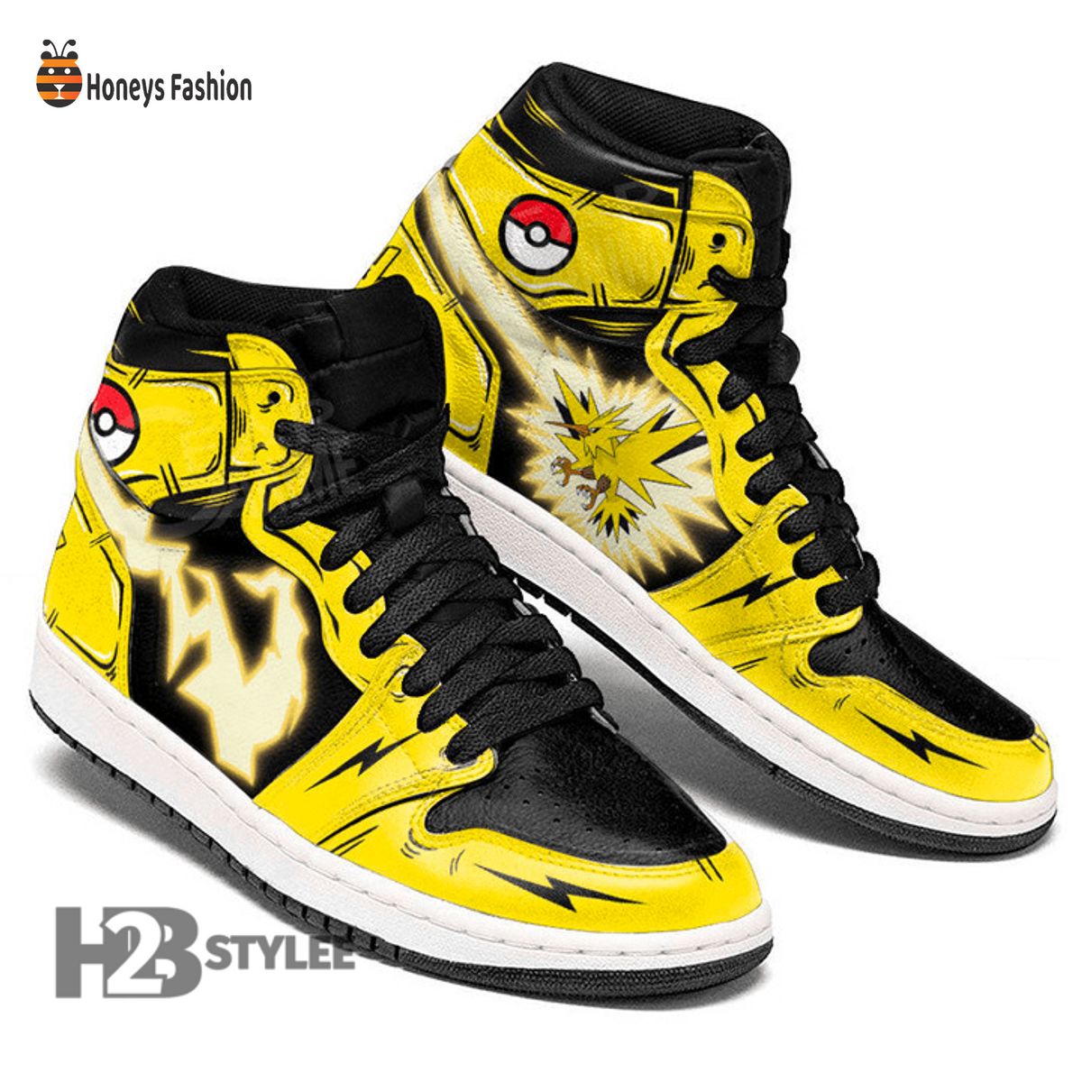 Zapdos Electric Flying Legendary Pokemon Air Jordan High Sneaker