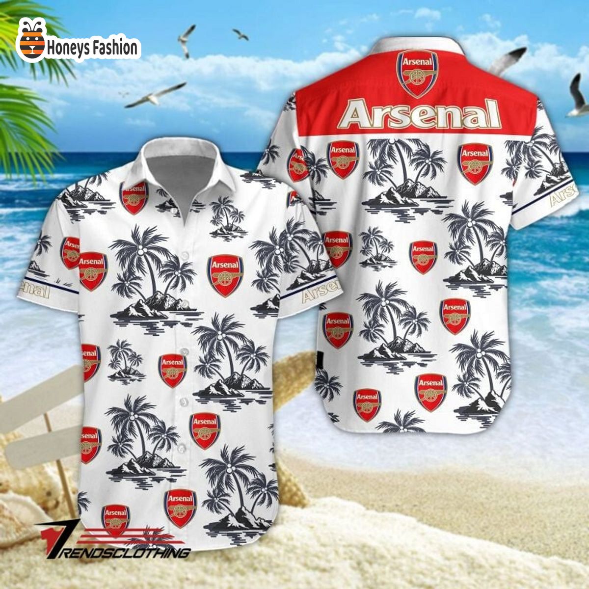 Arsenal F.C 2023 hawaiian shirt