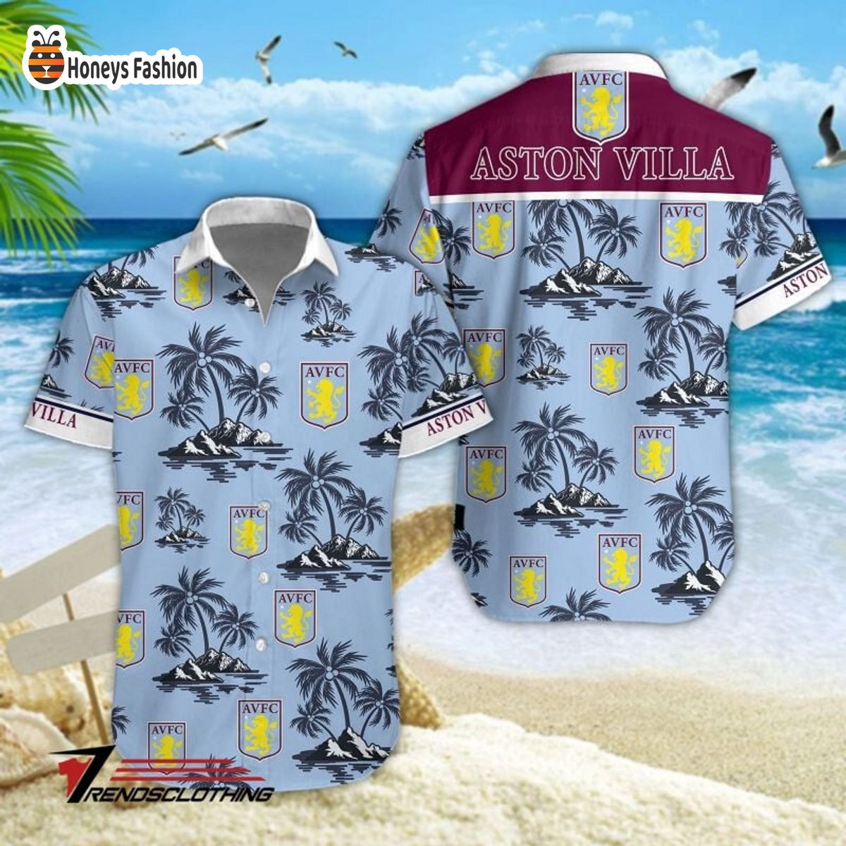Aston Villa F.C 2023 hawaiian shirt
