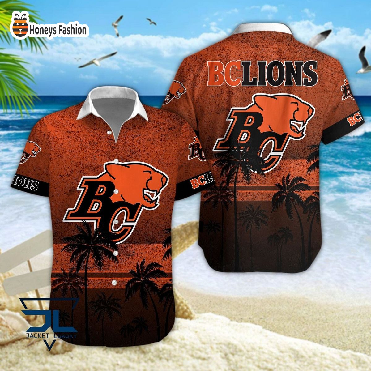 BC Lions CFL hawaiian shirt