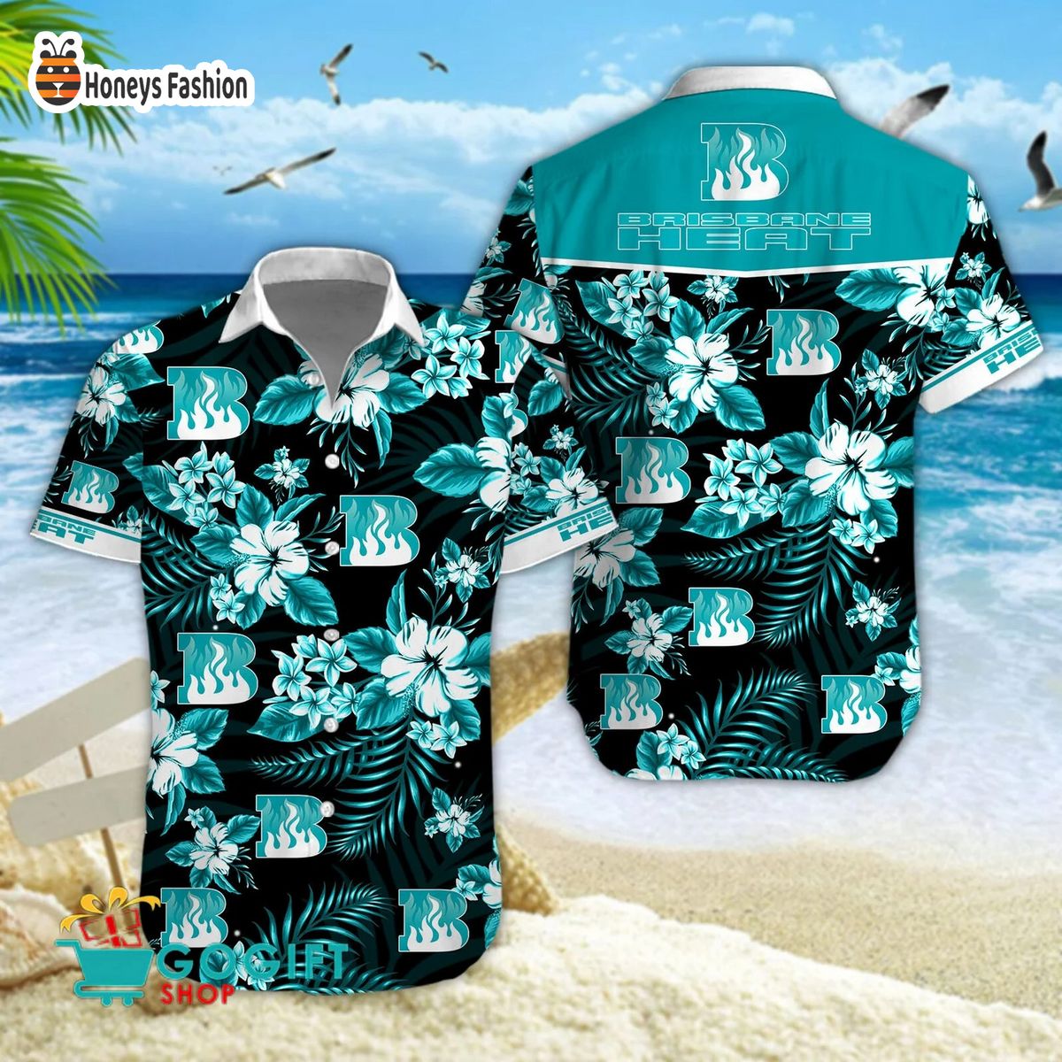 Brisbane Heat hawaiian shirt and short