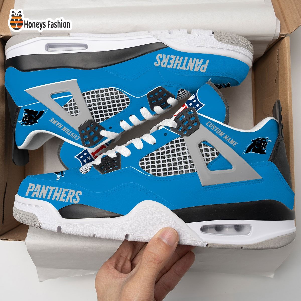 Carolina Panthers NFL Air Jordan 4 Shoes