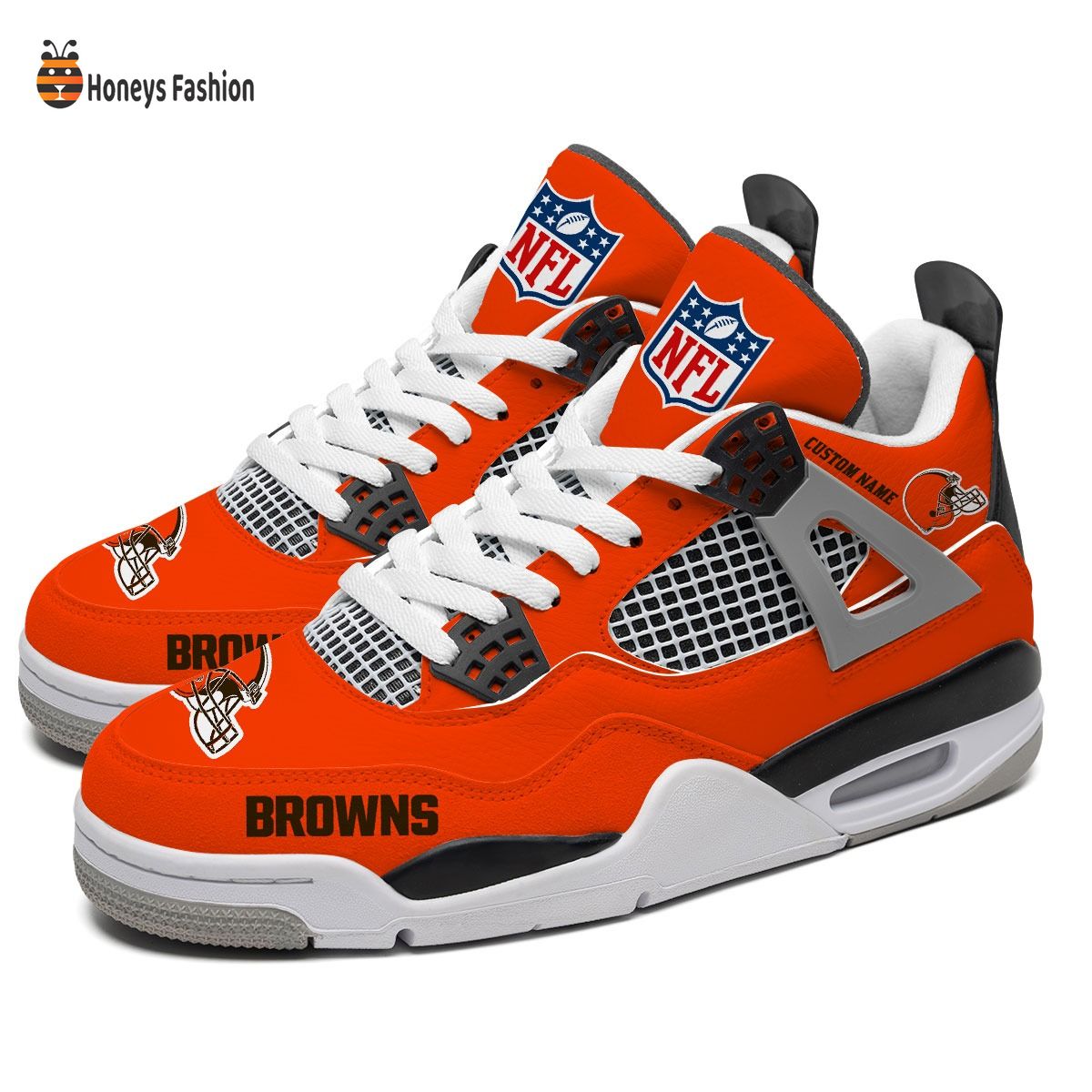 Cleveland Browns NFL Air Jordan 4 Shoes
