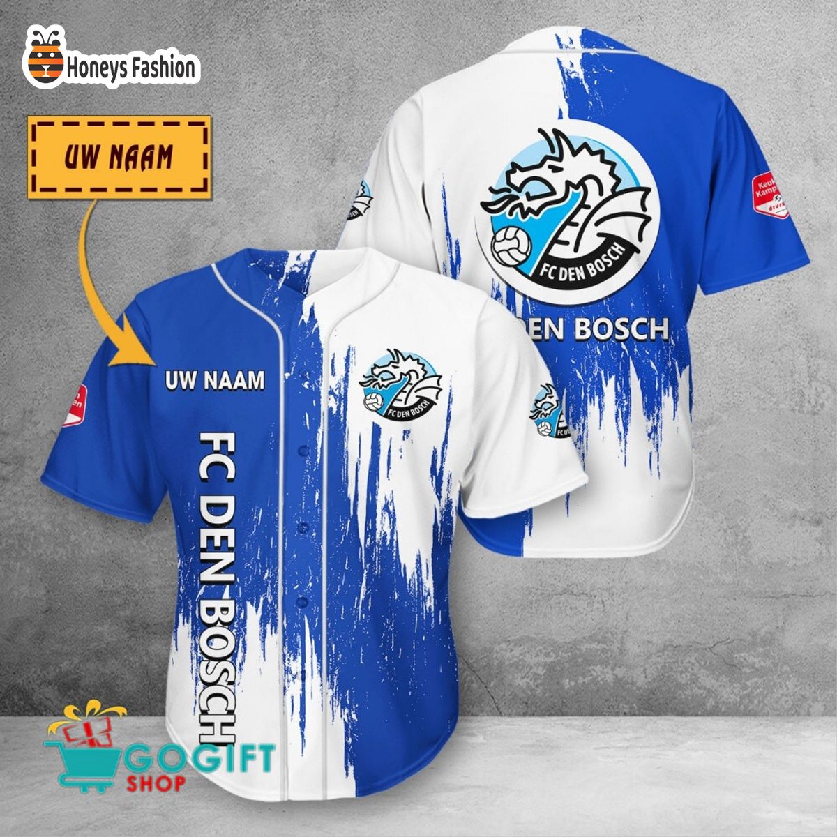 FC Den Bosch custom name baseball shirt
