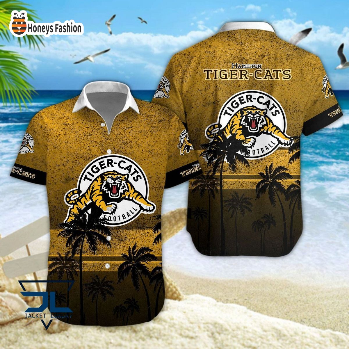 Hamilton Tiger-Cats CFL hawaiian shirt