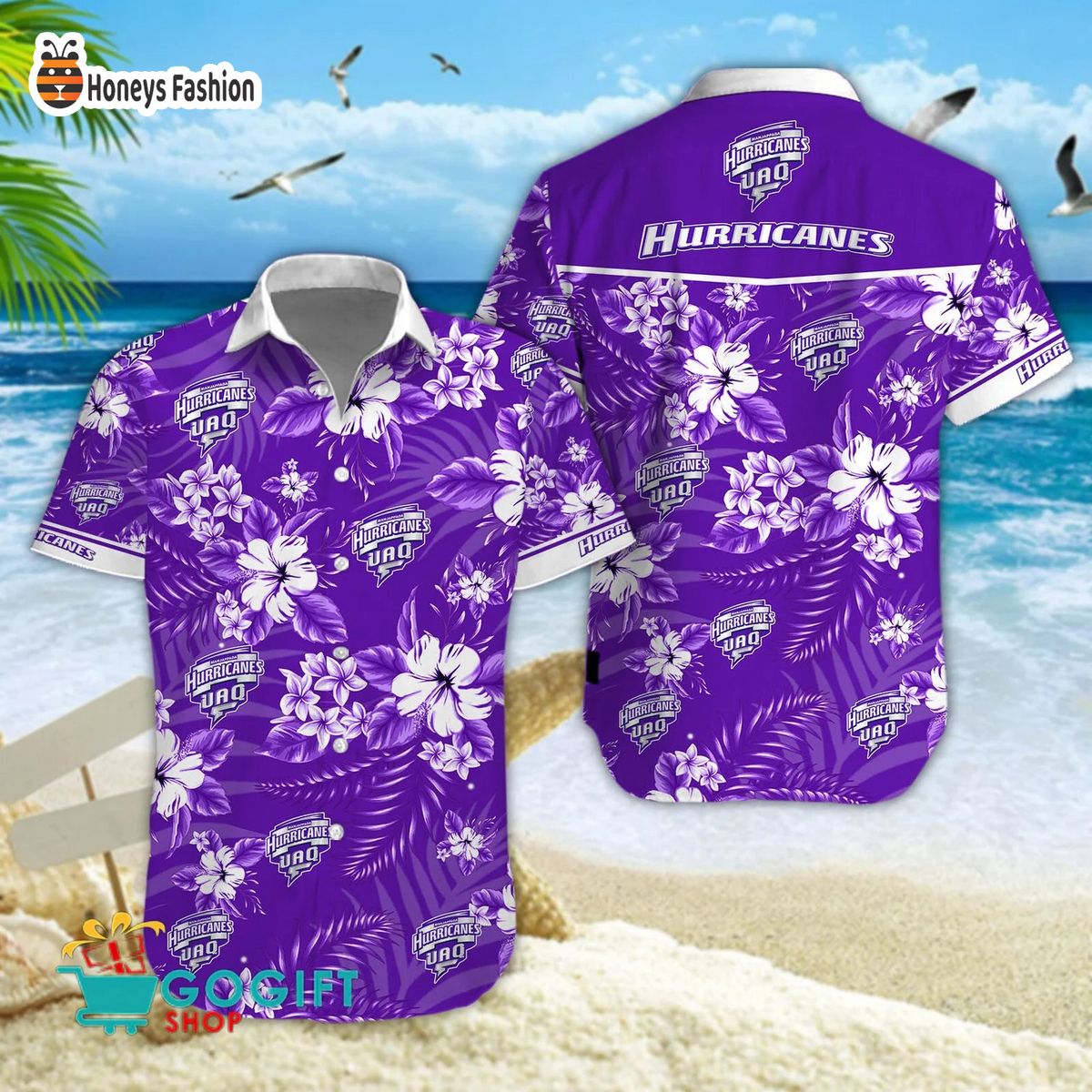 Hobart Hurricanes hawaiian shirt and short