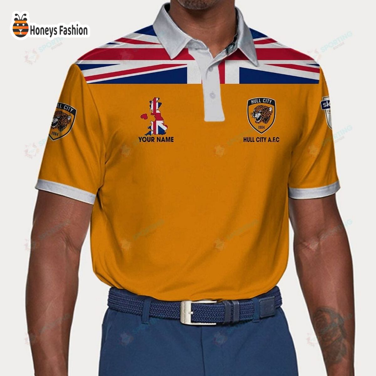 Hull City custom name polo shirt
