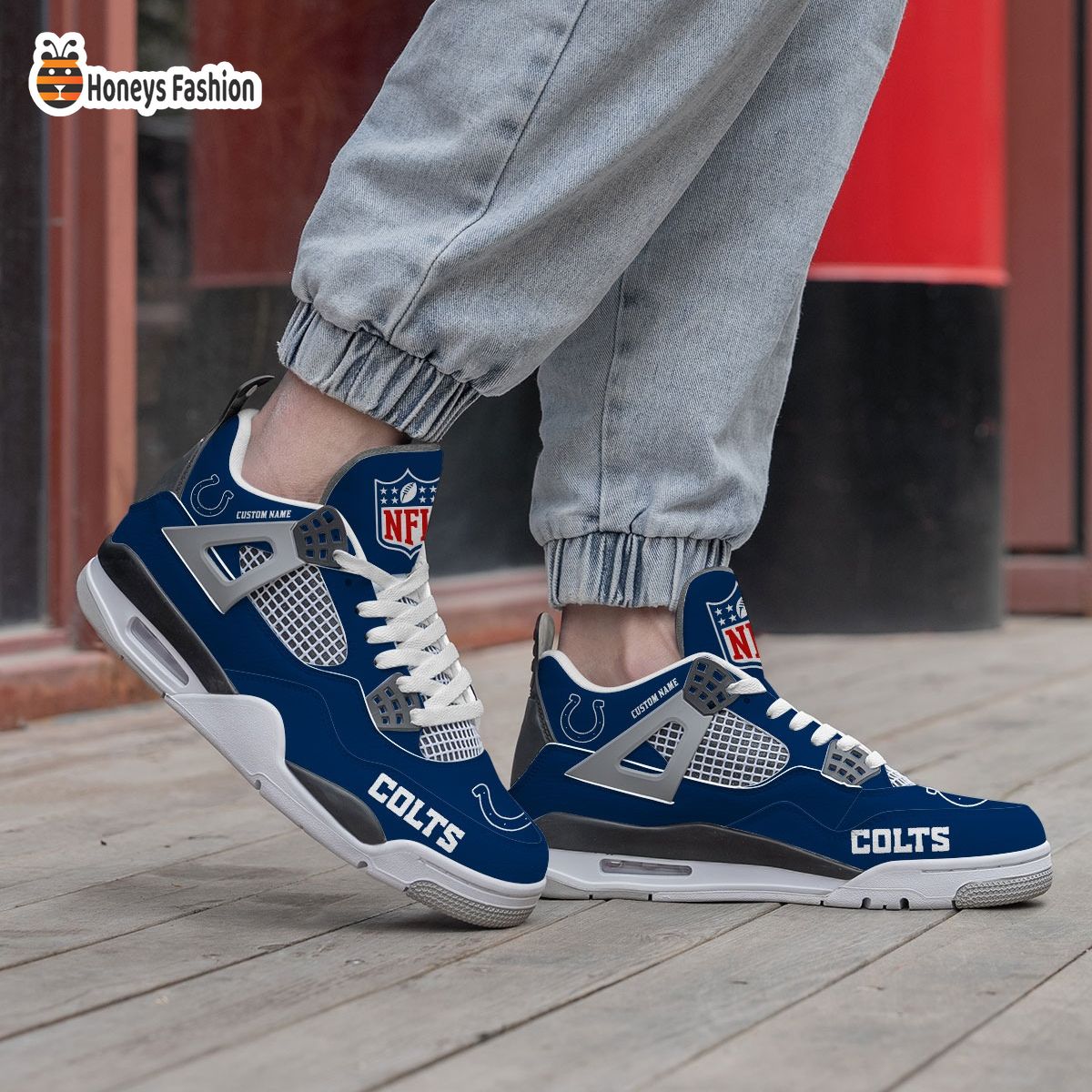 Indianapolis Colts NFL Air Jordan 4 Shoes