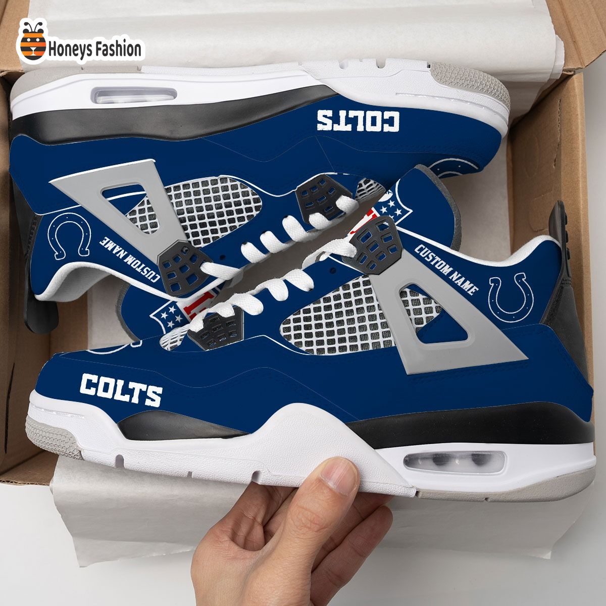 Indianapolis Colts NFL Air Jordan 4 Shoes