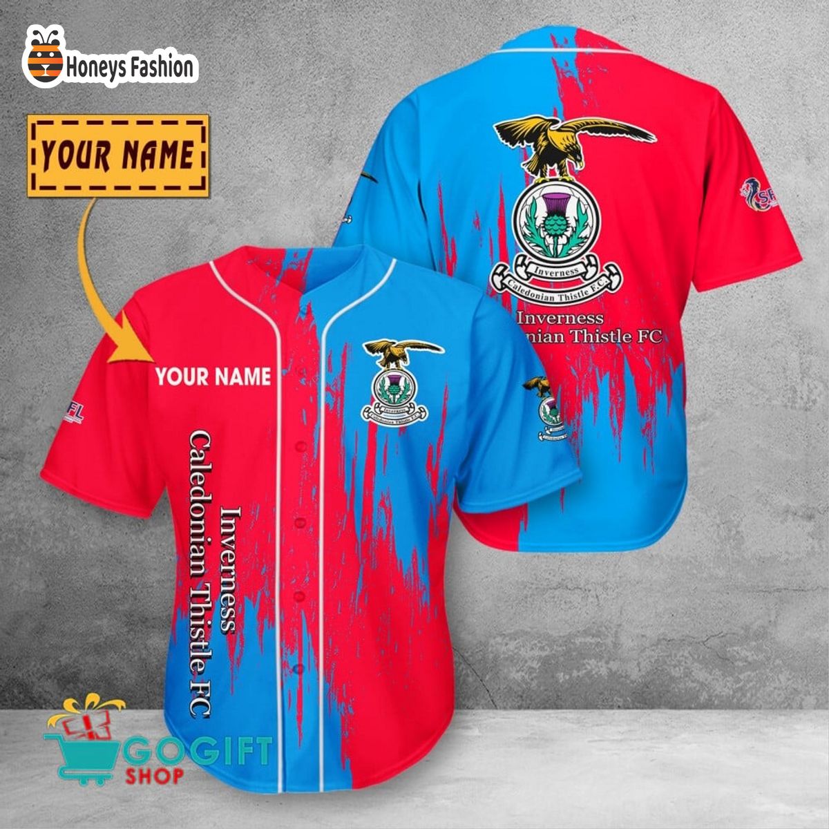 Inverness Caledonian Thistle F.C custom name baseball jersey