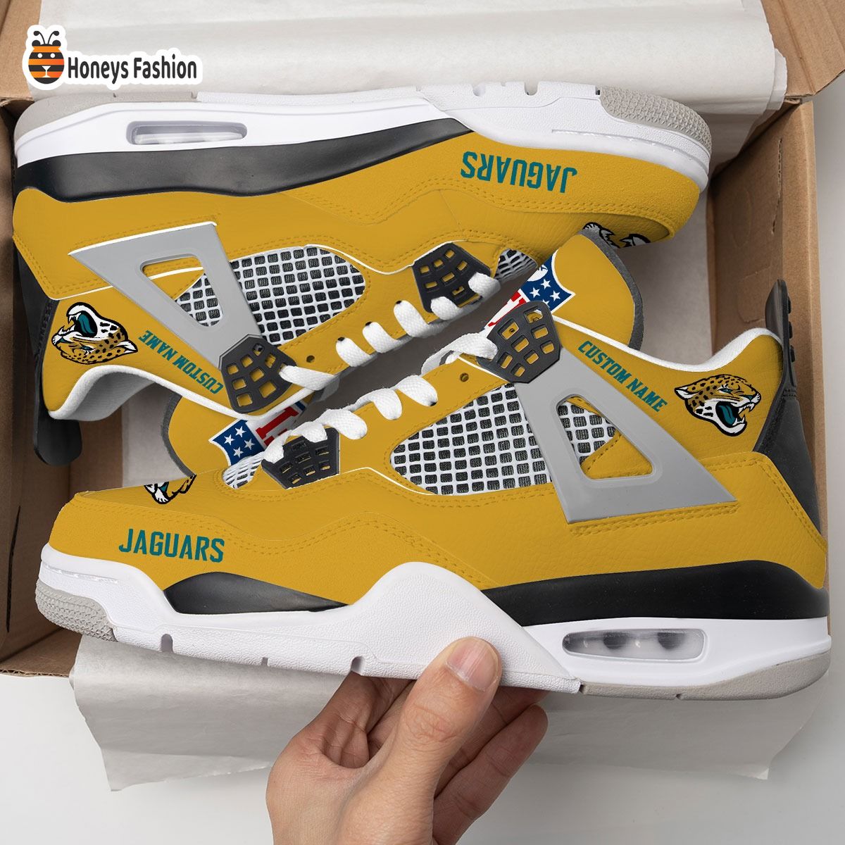 Jacksonville Jaguars NFL Air Jordan 4 Shoes