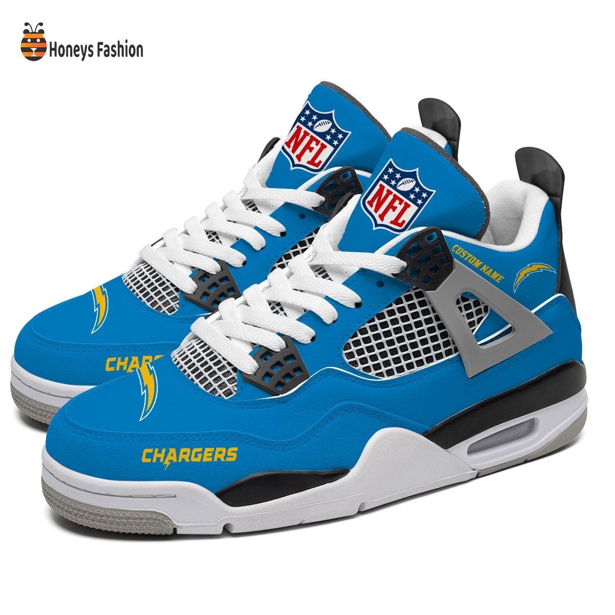 Los Angeles Chargers NFL Air Jordan 4 Shoes
