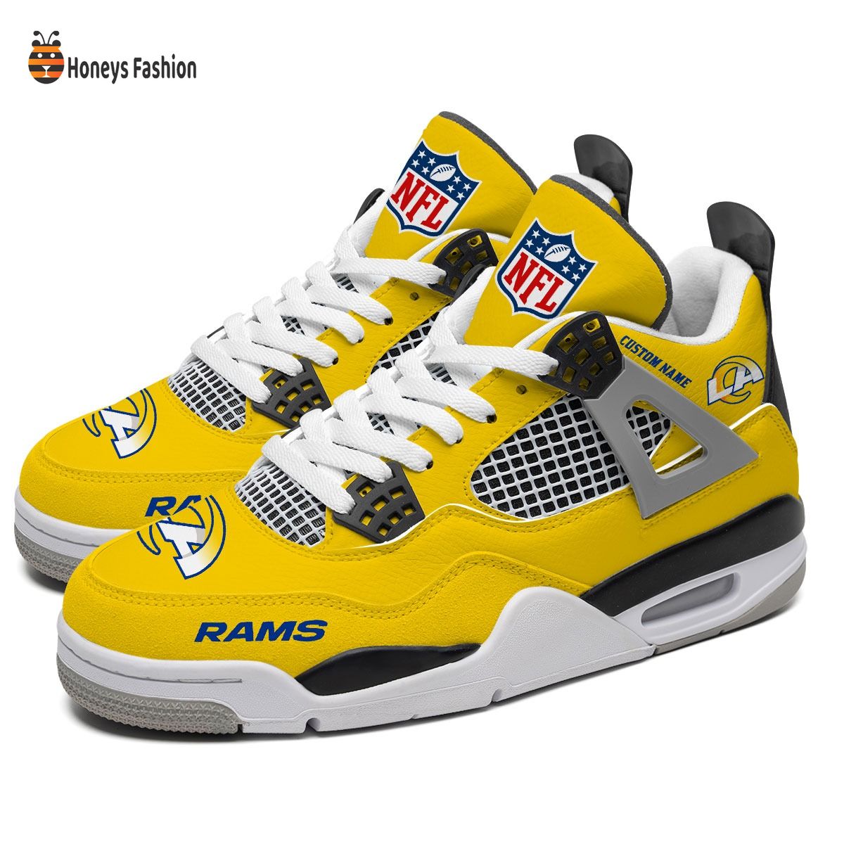 Los Angeles Rams NFL Air Jordan 4 Shoes