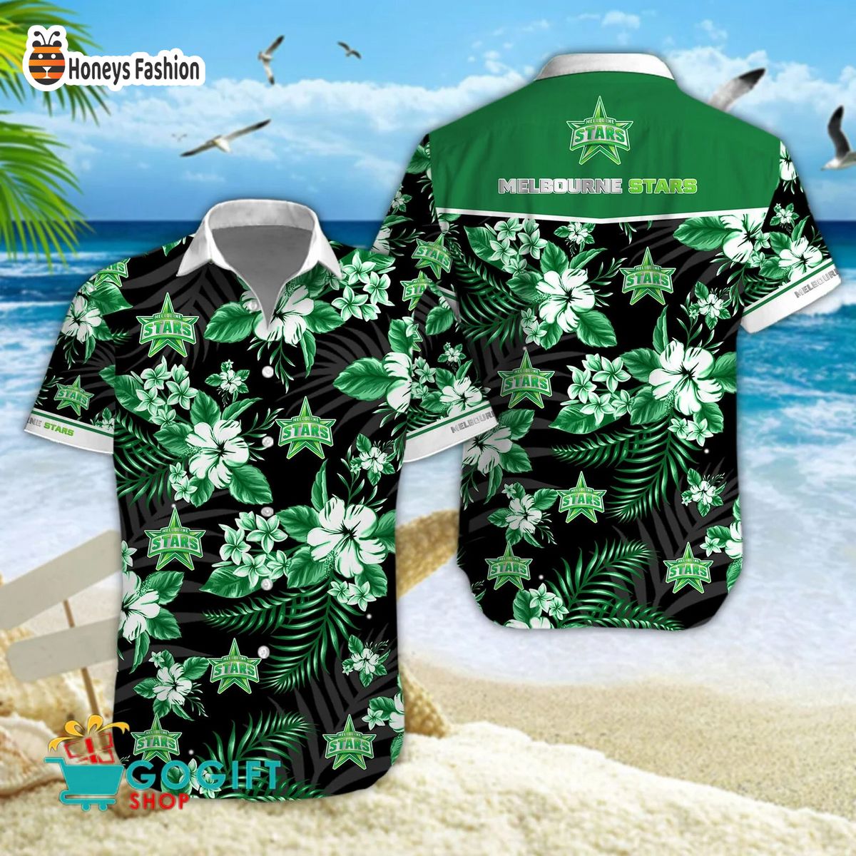 Melbourne Stars hawaiian shirt and short