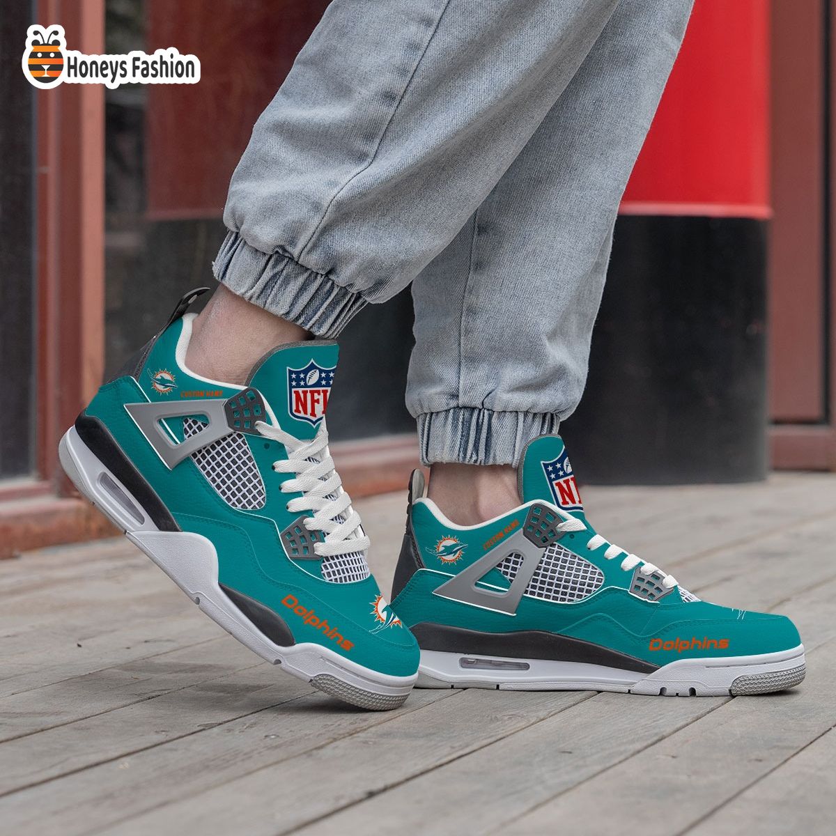 Miami Dolphins NFL Air Jordan 4 Shoes