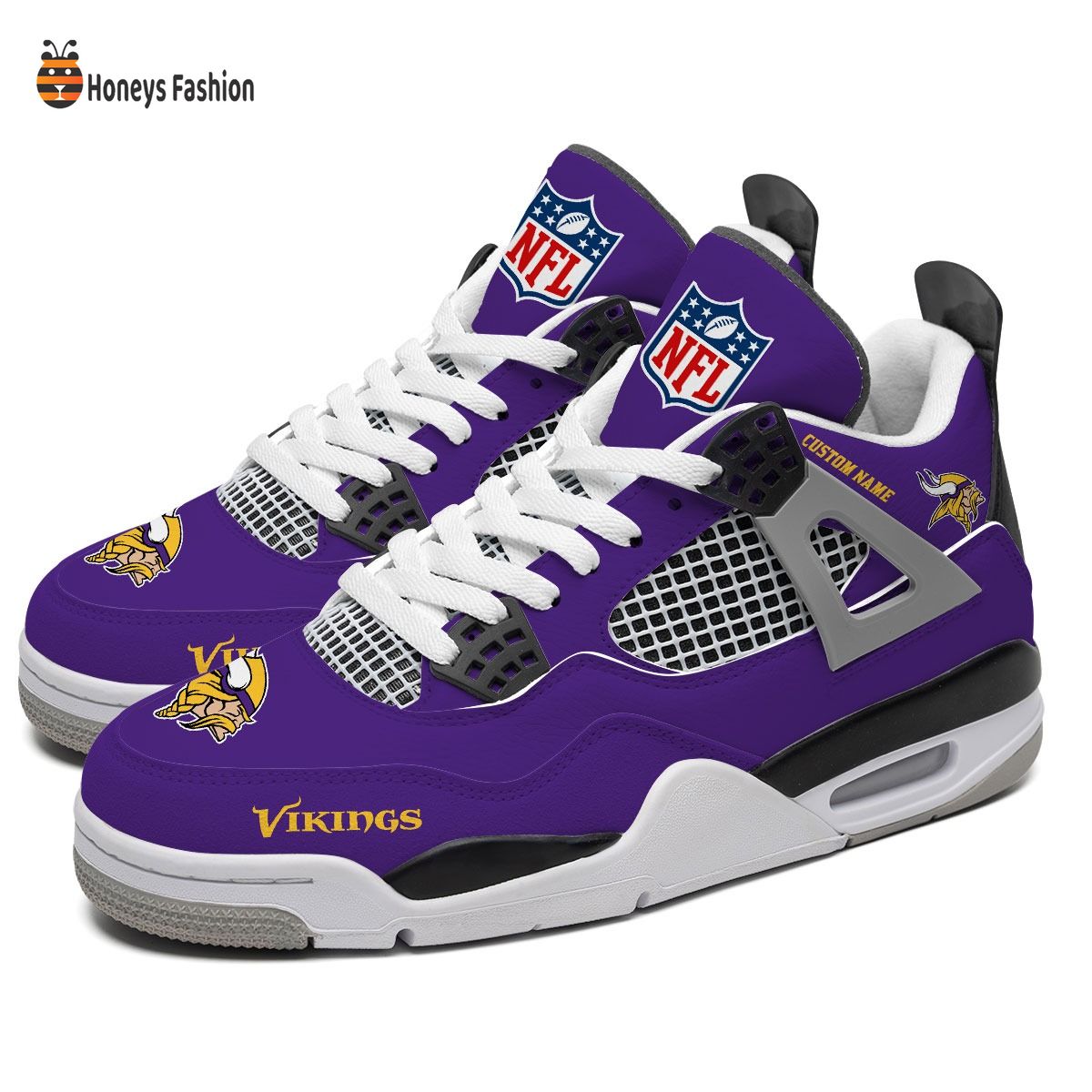 Minnesota Vikings NFL Air Jordan 4 Shoes