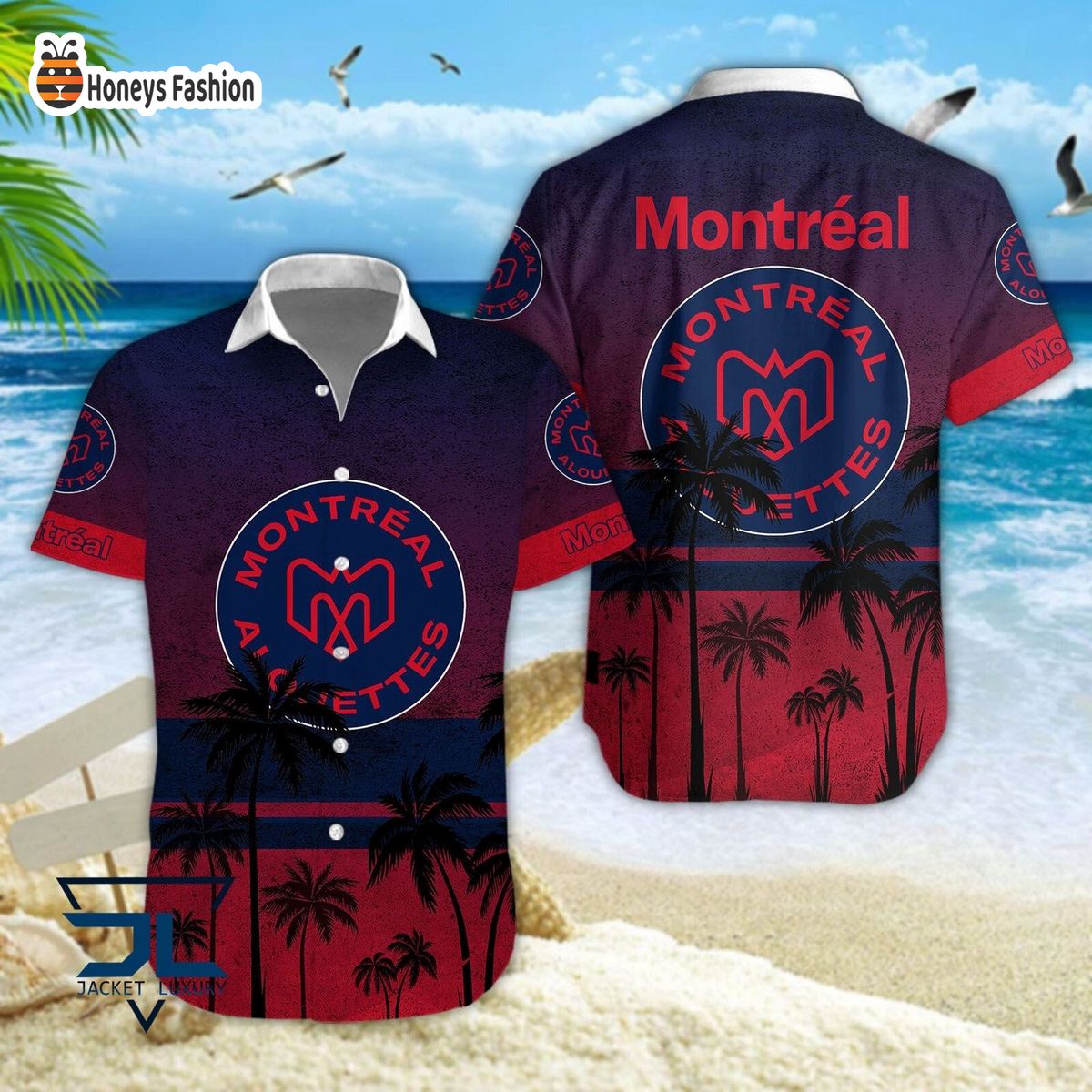 Montreal Alouettes CFL hawaiian shirt