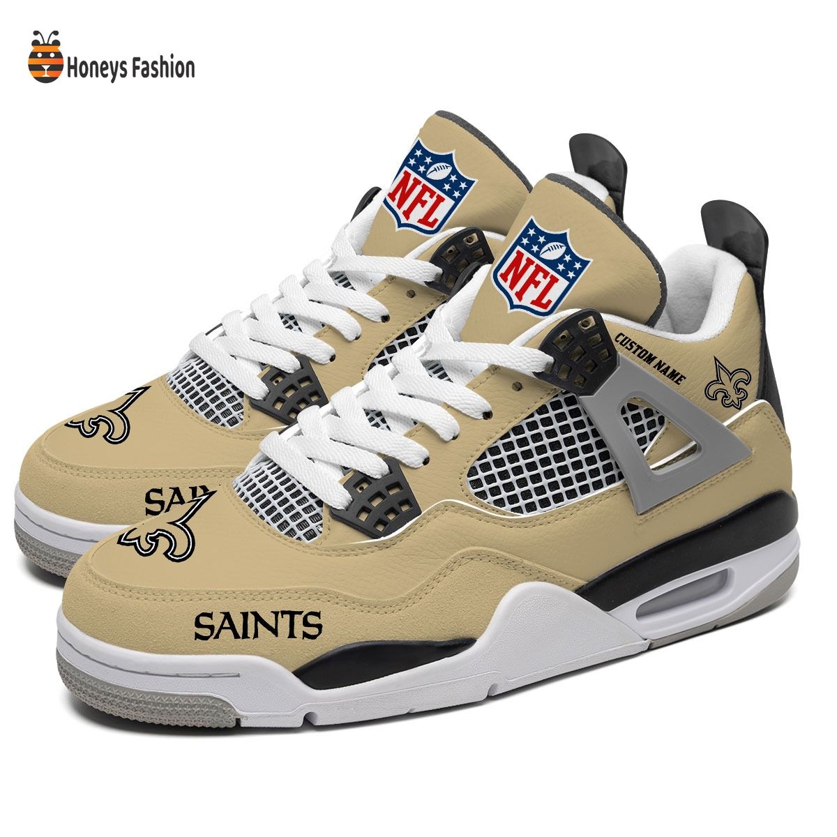 New Orleans Saints NFL Air Jordan 4 Shoes