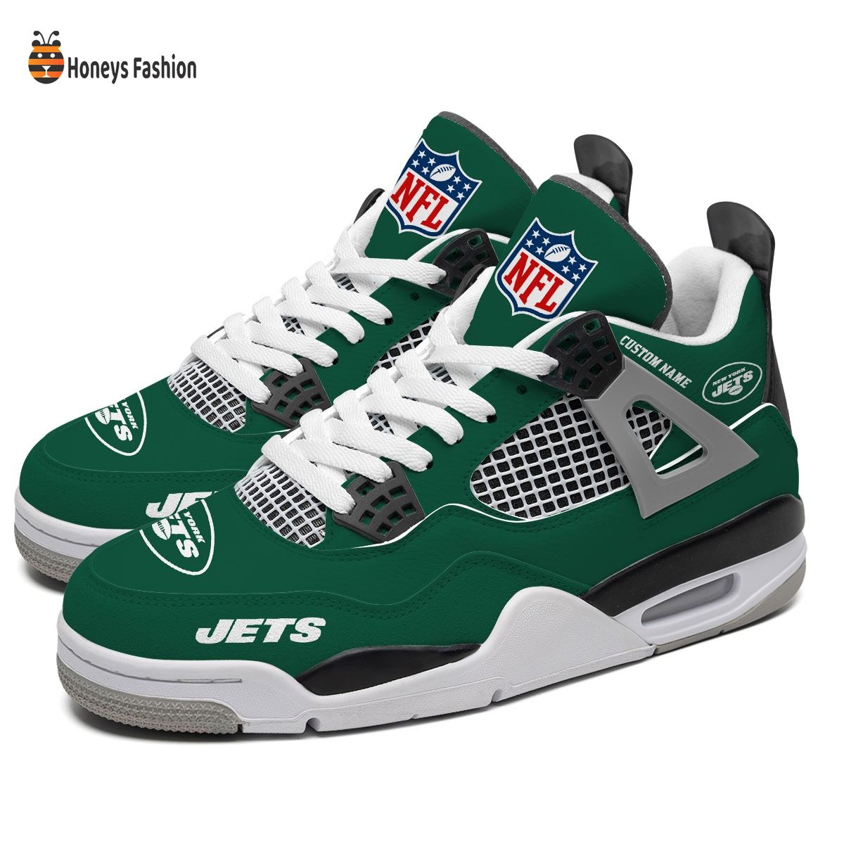 New York Jets NFL Air Jordan 4 Shoes