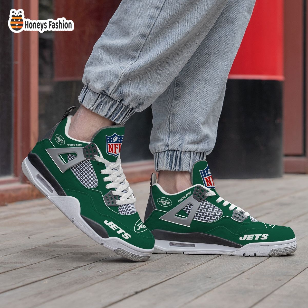 New York Jets NFL Air Jordan 4 Shoes