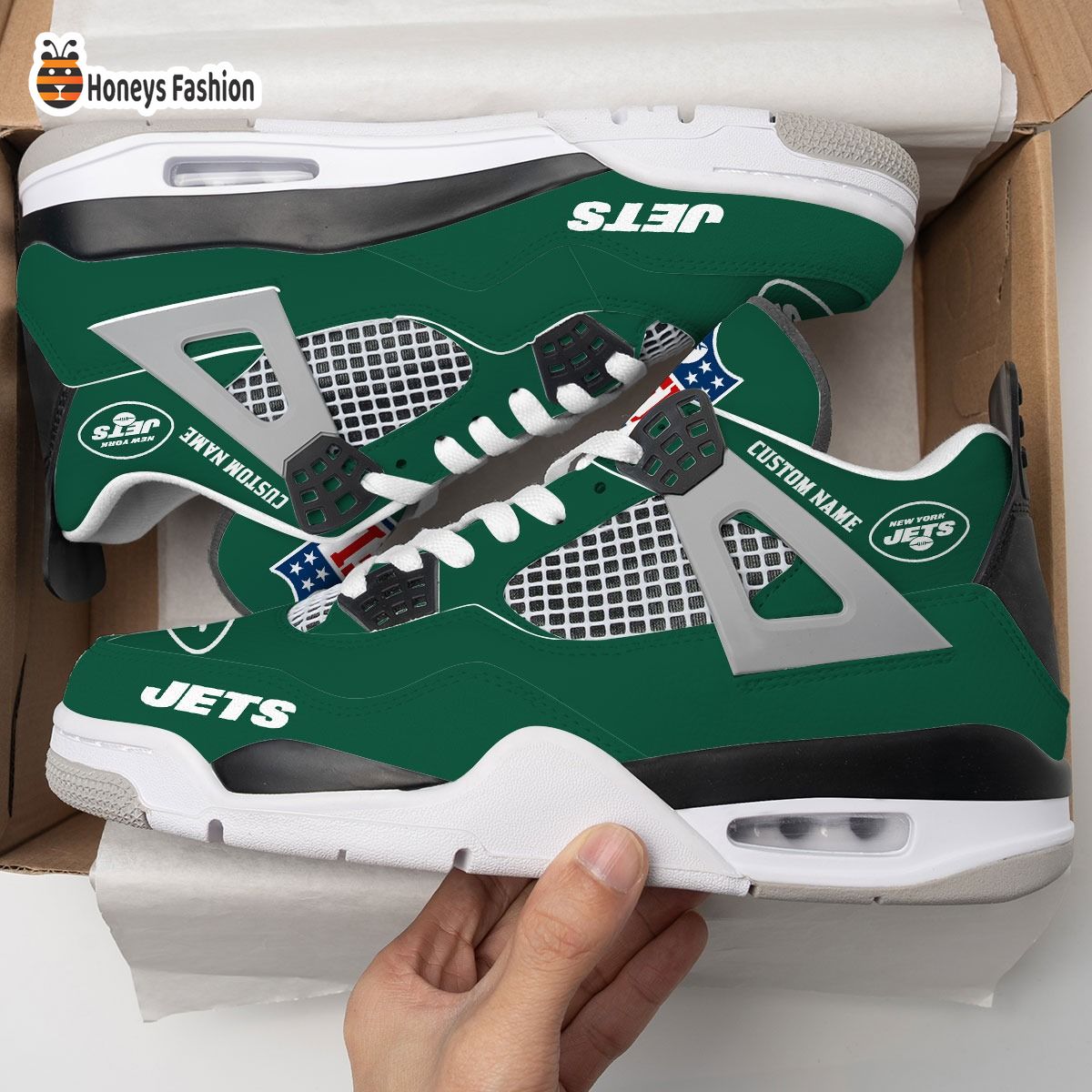 New York Jets NFL Air Jordan 4 Shoes