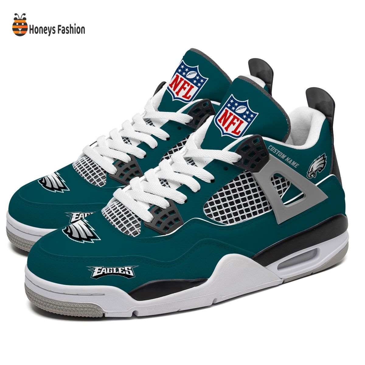 Philadelphia Eagles NFL Personalized Jordan 13 Shoes