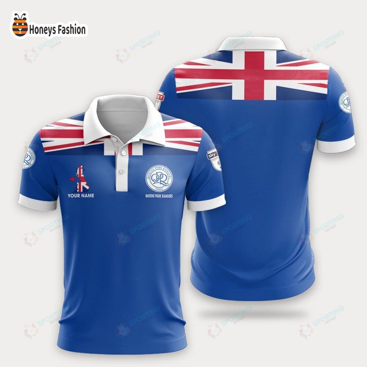 Queens Park Rangers custom name polo shirt